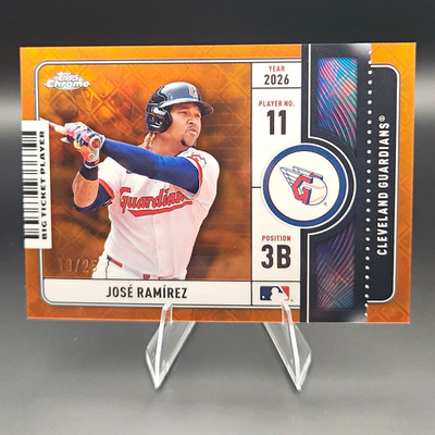 2026 Topps Chrome Jose Ramirez Logofractor Orange /25  #BTP-9