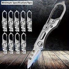 9PCS Stainless Steel Folding Pocket Camping Fruit Knives Sharp EDC Tools