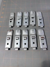 Lot of 10 - Republic Steel Shelf Clips Industrial Metal Shelving Safety Hook Tab