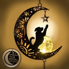 Pet Memorial Wind Chime - 'I Love You to The Moon  Back' - The Ultimate Gard...