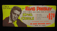 Elvis Presley~1958 King Creole EP RCA Record Store Promotional Poster~24x12 Rare
