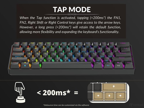 N60 Nova Tastiera da Gioco Meccanica Mini 60% Hotwap Gaming Keyboard 61 Tasti - Foto 4 di 24