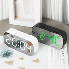 Sleek Design LED Mirror Digital Alarm Clock with Adjustable Brightness