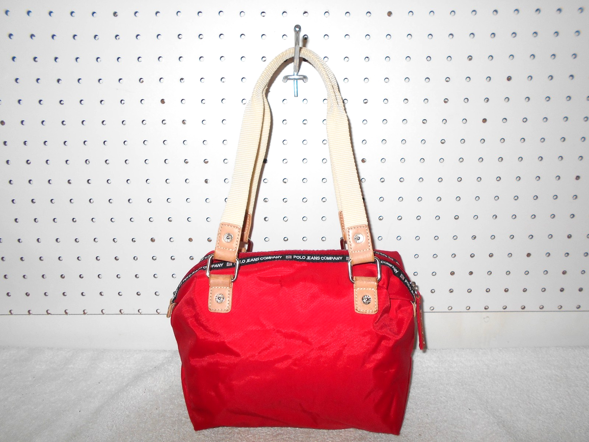 POLO JEANS CO. RALPH LAUREN VTG Y2K ERA RED NYLON MINI TOTE BAG | eBay