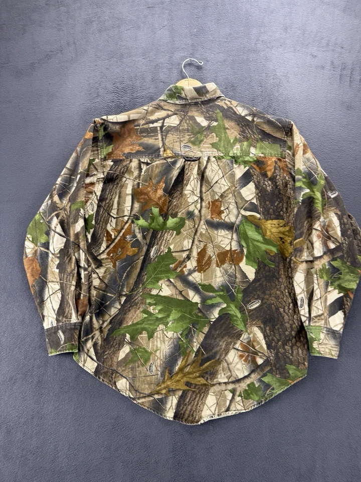 Spartan Outdoors Realtree Camo Hunting Shirt Mens Medium Long Sleeve Button Up - Image 4 of 4