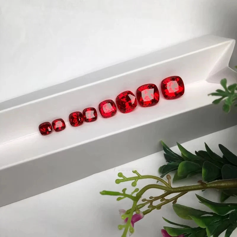 Cushion Pigeon blood Red Ruby Lab Grown Loose Stones AGL Certificate for Jewelry - Image 4 of 4