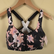 Victoria's Secret Floral Knockout Sports Bra Front Close Underwire Support New