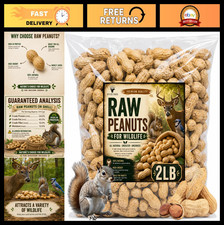 Raw Peanuts in Shell 2 lb Bag - Unsalted Natural Snack for Squirrels, Birds  Wi