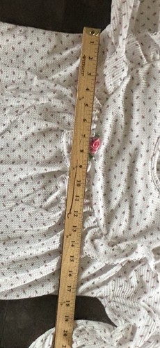 Vintage My Twinn Nightgown Girls Large 9/10 Floral Pink Rosebud Waffle Weave 80s - Picture 10 of 10