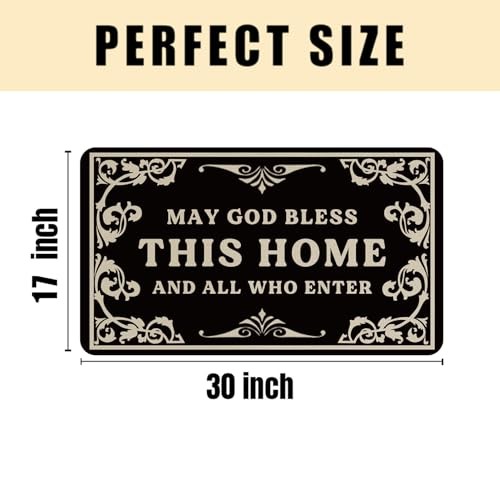 May God Bless This Home and All Who Enter Doormat 30x17 Inch Funny Holiday - Picture 4 of 7
