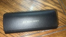 Burberry Black Leather Glasses Sunglasses Hard Shell Case Only Luxury
