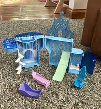 Disney Frozen Elsa Ice Castle Playset Blue Plastic w/ Slide Accessories