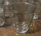 VINTAGE Anchor Hocking Clear Bubble Glass Juice Tumbler Jelly Jar 6 oz Set of 6