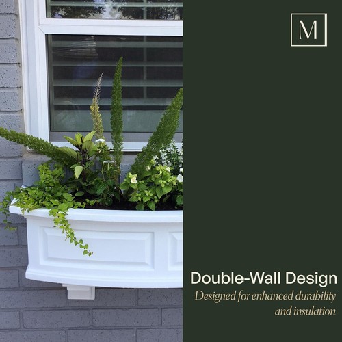 Nantucket 5-Foot Window Box – Self-Watering, Weather-Resistant Planter for Fl... - Picture 2 of 5