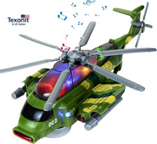Helicopter Toy for Kids 3-5, Army Military Toy Helicopters with Lights and Music