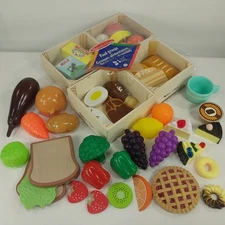 49 Piece Toy Pretend Play Food Lot Fruit Vegetables Wood Melissa & Doug & More!