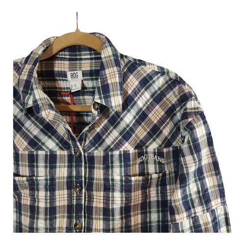 BDG Urban Outfitters Addison Cropped Plaid Button-front Shirt Women's S NWT - Picture 8 of 11