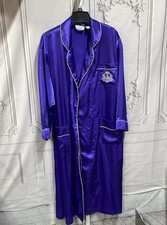Victoria  s Secret Gold Label Purple Satin Vintage Full Length M/L Robe Sleepwear