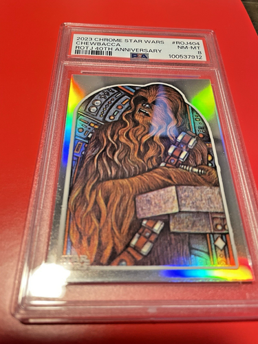 2023 Chrome Star Wars Chewbacca ROTJ 40th Anniversary PSA Graded! - Picture 2 of 4