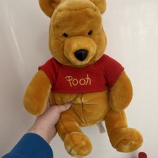 Disney Winnie the Pooh Plush Stuffed Animal Bear in Red Shirt, Small 6-14 in