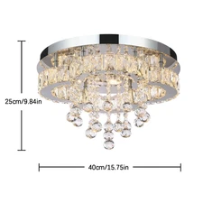 Crystal Chandelier Luxury Pendant Ceiling Lamp Living Room Bedroom Decorative Le