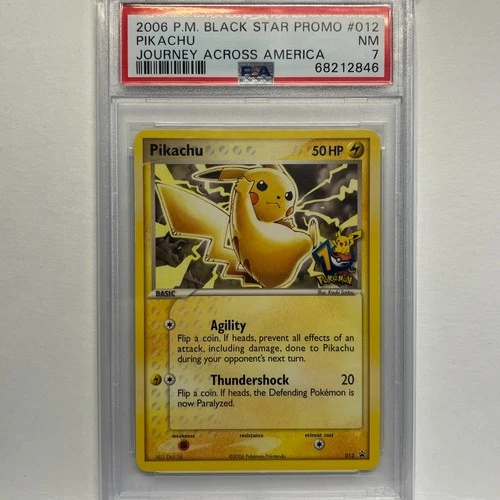 2006 Pokemon 10th Anniversary Pikachu 012 Black Star Promo PSA 7 Low Pop