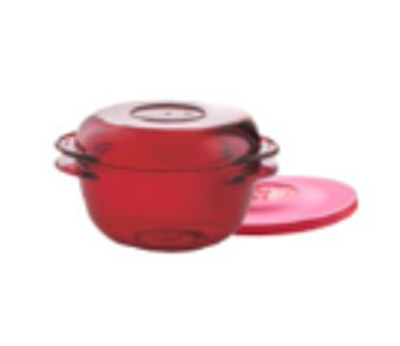Tupperware Microplus 2 mit zusätzl.Frischhaltedeckel 400ml dunkelrot NEU OVP