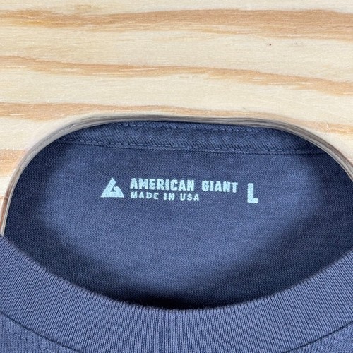 American Giant Men's Vintage Crew L/S Tee Large Washed Metropolitan Grey NWOT - Picture 3 of 7