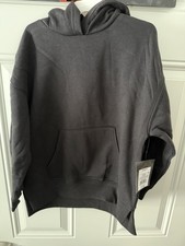 Art Class Fleece Hoodie Girls Small Black Solid Rib Trimmed Kangaroo Pocket