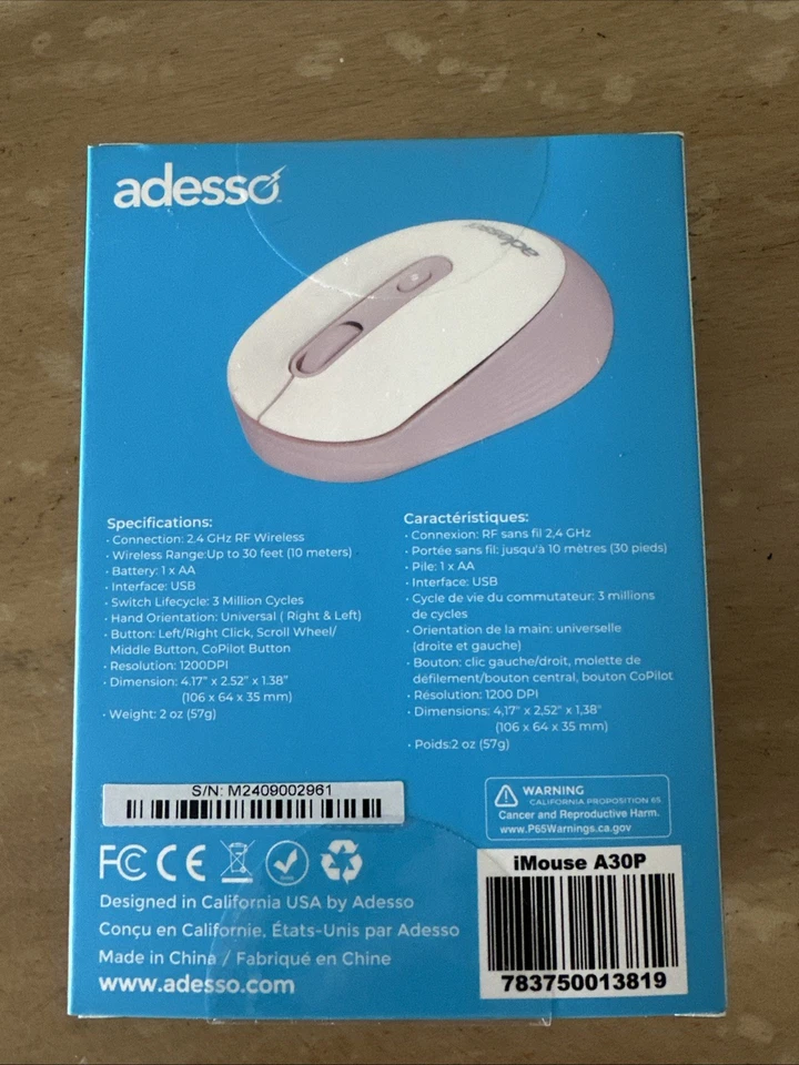 Adesso iMouse A30P Wireless Mouse with AI CoPilot Shortcut Button - Image 2 of 4