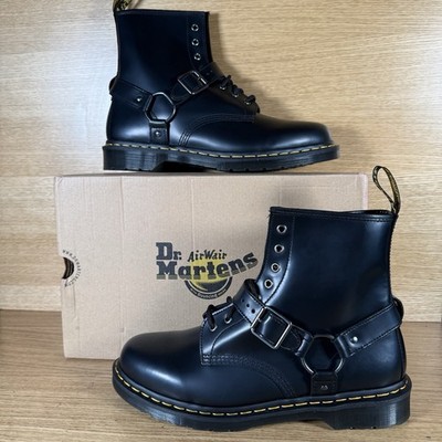 Dr. Martens Herren Stiefel Gr. 12 UK 1460 Harness Schwarz Stiefelette Biker Boot - Neu/Verpackt