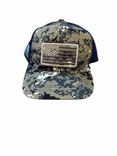 New Men s Trucker Baseball Adjustable Hat USA flag mesh back patch