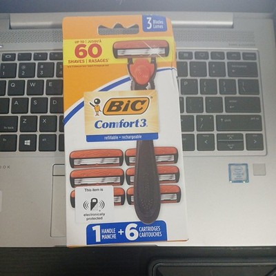BIC Hybrid3 Comfort Men's Disposable Razor - 1 Handle 6 Cartridges