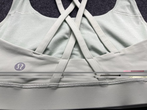 Lululemon Women’s Sports Bra Sz. 4 Mint / Sage Green Strappy / Cross Back EUC - Picture 4 of 11