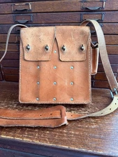 Swedish K Brown Leather Magazine Pouch for m/45 Shoulder Ammo Bag Good Condition