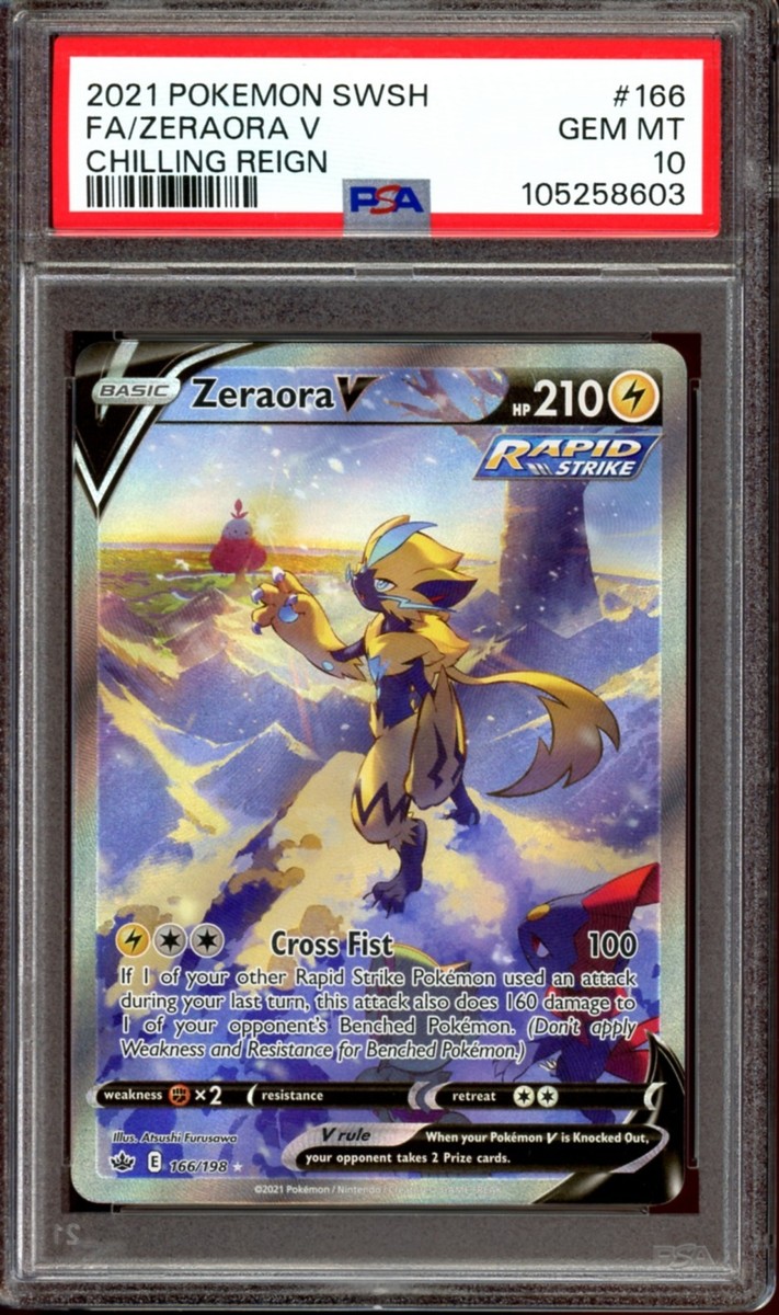 PSA 10 Zeraora V 166/198 Alt Art Chilling Reign 2021 Pokemon