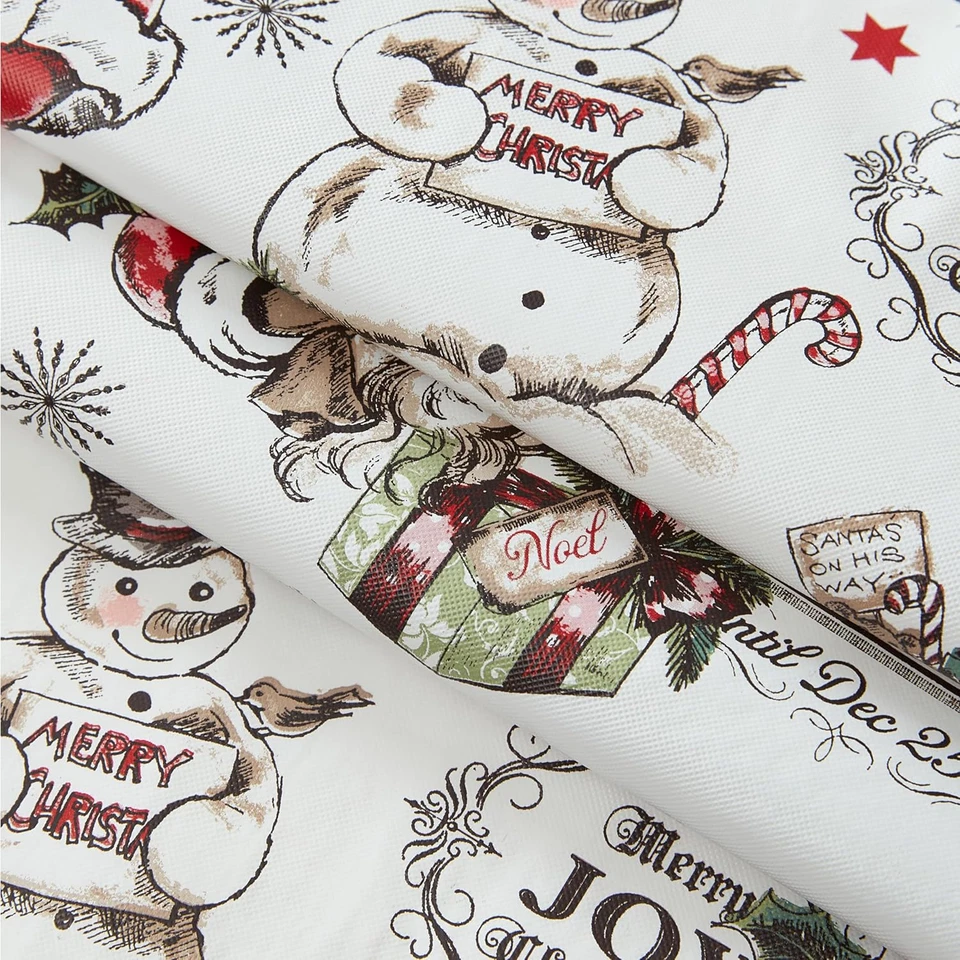 Mantel de vinilo rectangular vintage Nostalgia Navidad 52 X 70 pulgadas con franela Foto 3 de 4