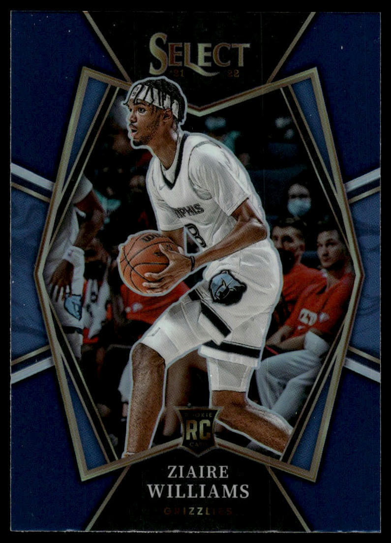 2021-22 Panini Select #181 Ziaire Williams Blue Prizms RC