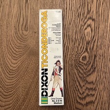 Vintage Dixon Ticonderoga Pencils #2 Soft 12 Pack 1388 Ethan Allen Hero 1775