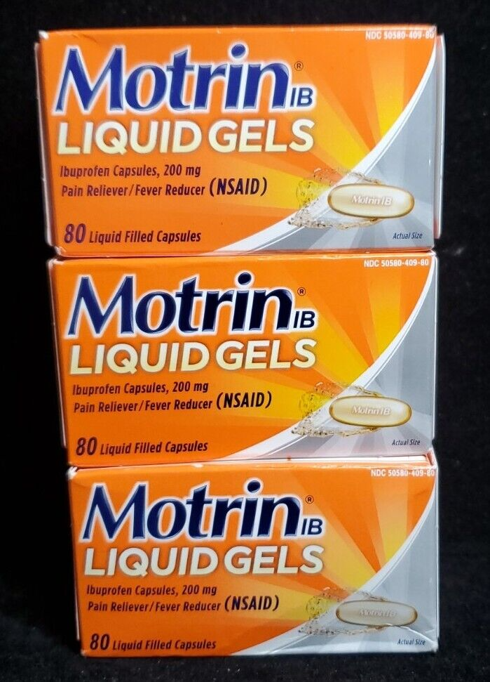 Motrin IB Liquid Gels 400 Liquid Filled Capsules Total Ibuprofen 200mg