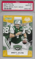 2008 Score Favre PSA 10 Super Bowl XLIII GOLD Jets Packers