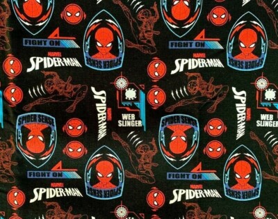 FAT QUARTER  SPIDERMAN  WEB SLINGER  SPIDER MAN  FABRIC  MARVEL  100% COTTON  FQ