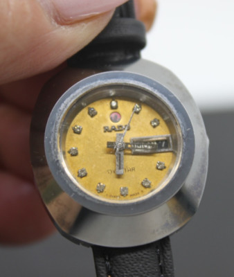 RADO DIASTAR SWISS MADE DAY/DATE LADY AUTOMATIC WRIST WATCH VINTAGE RARE