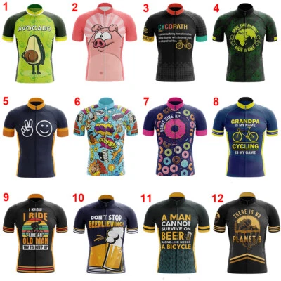 Cartoon Radbekleidung Fahrradtrikot Herren Kurzarm Komisch Radtrikot Jersey - Bild 1 von 4