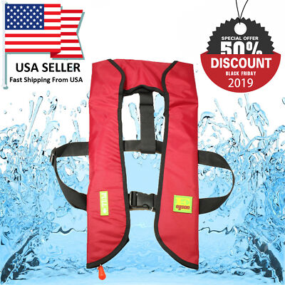 Black Friday Deal Premium New Automatic/ Manual Life Jacket Vest Auto Inflatable