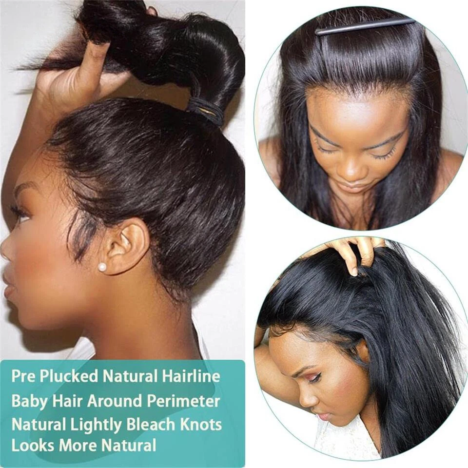 30-дюймовые прозрачные кружевные прямые человеческие волосы предварительно выщипанные детские волосы для женщин - Изображение 2 из 4