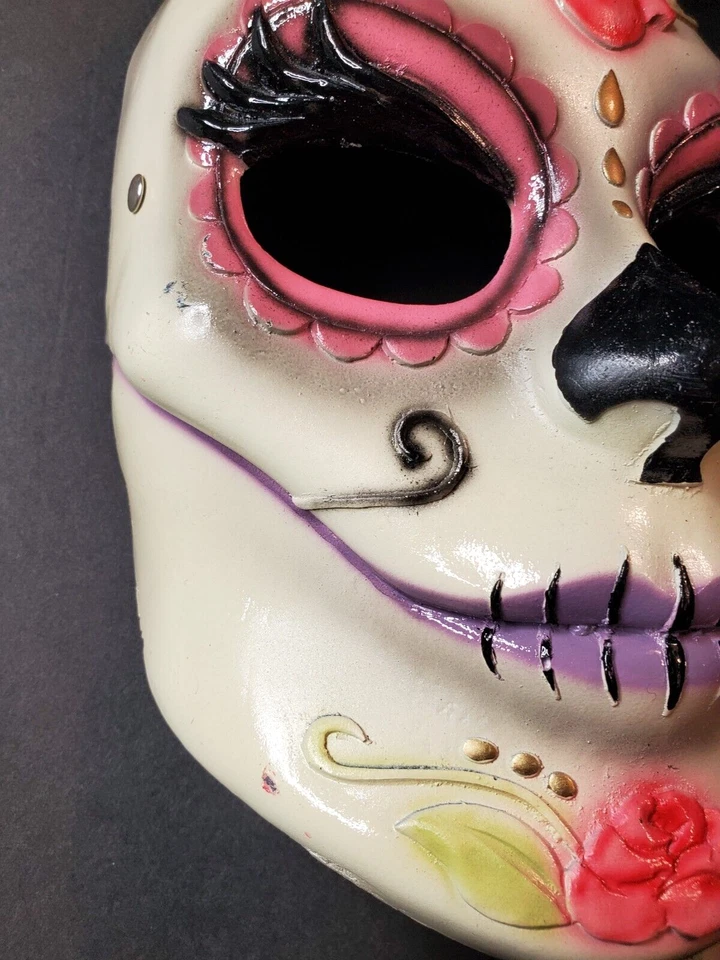 Mascarilla facial completa Sugar Skull con palo de mano o se desliza sobre la cabeza Foto 4 de 4