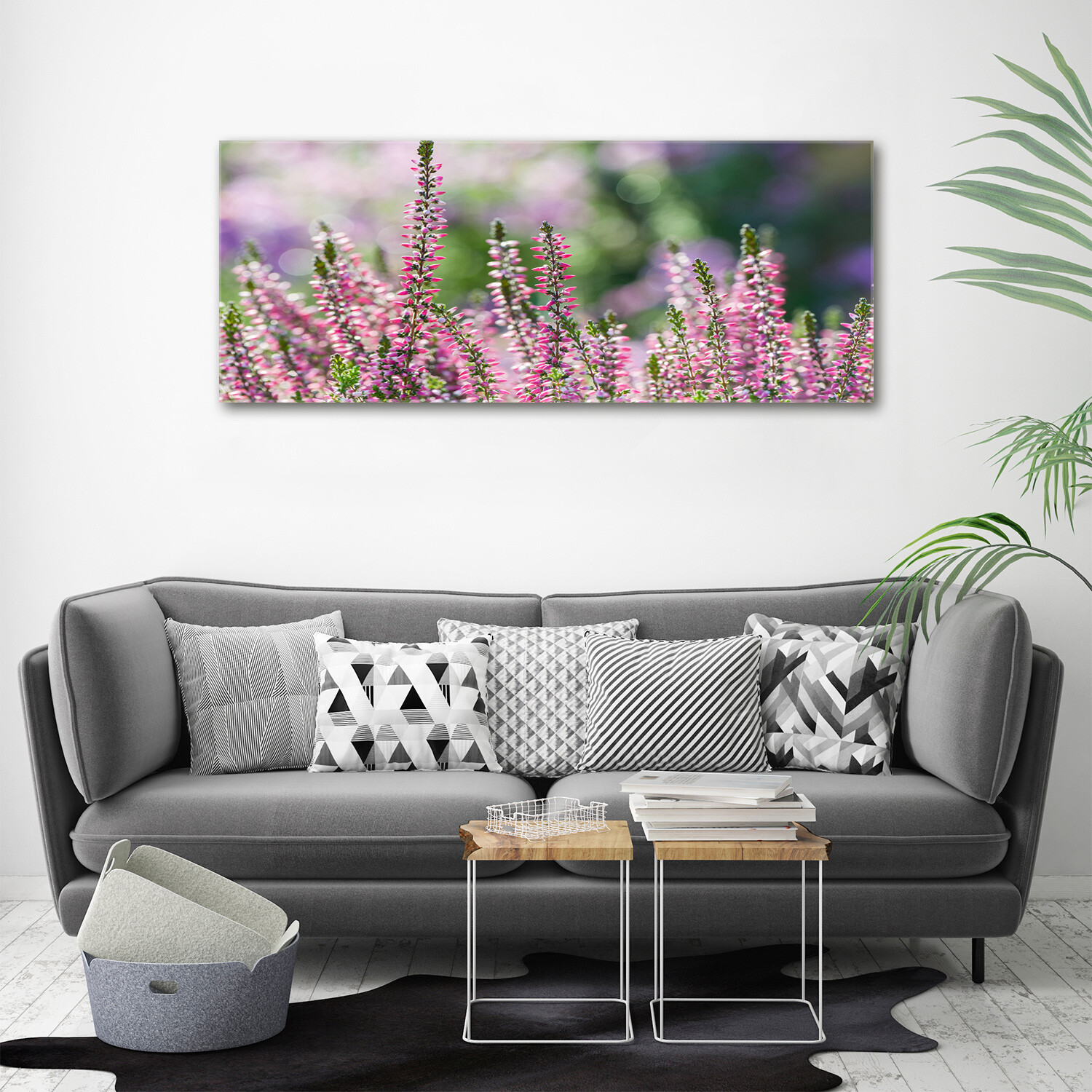 Tulup Tableau murale Impression sous verre 125x50 Fleur
