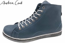 Andrea Conti High Top Leder Sneaker Blau Bleu...