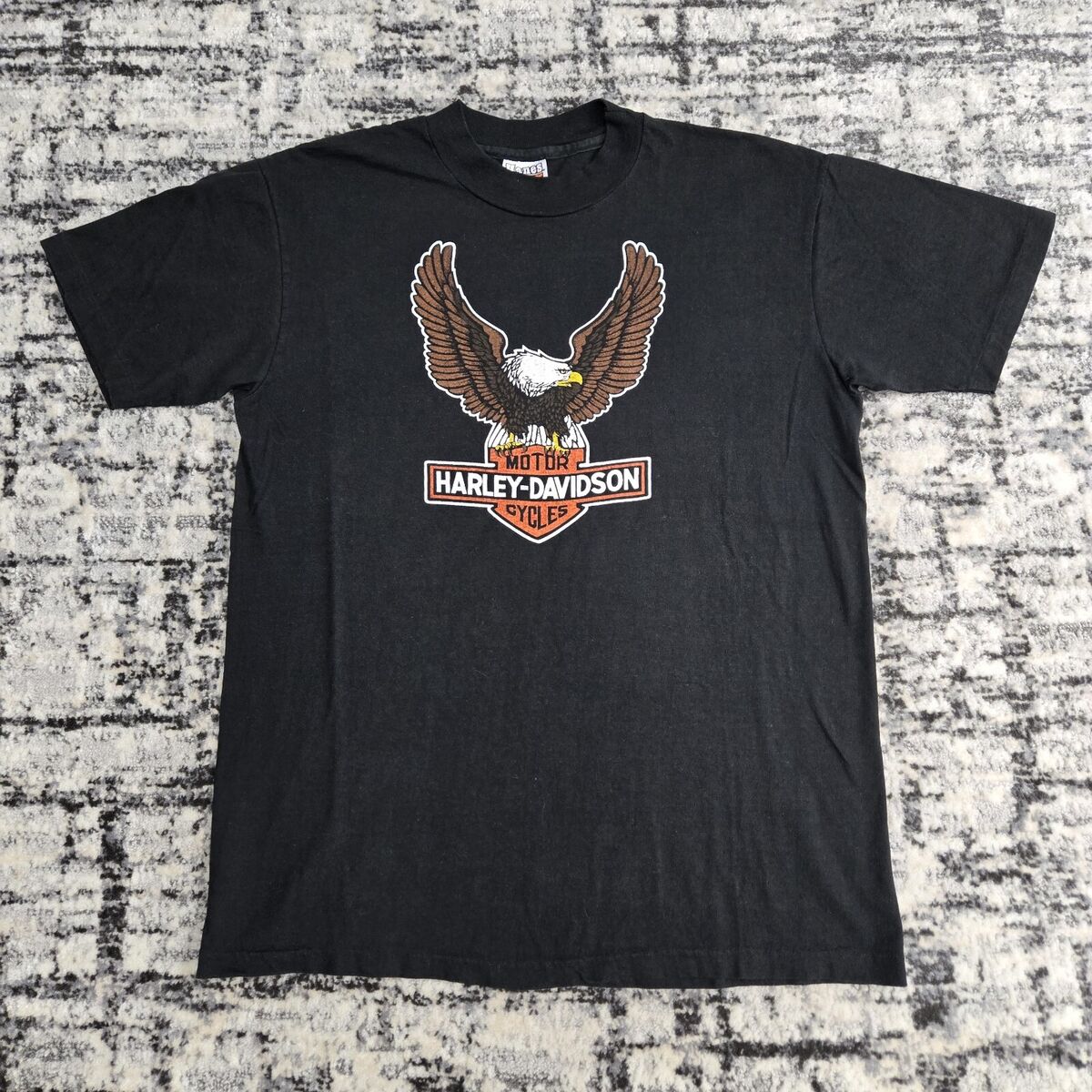 Vtg 1980s Harley-Davidson Motorcycle T-Shirt Eagle Bar Vtg 1980s Harley-Davidson Motorcycle T-Shirt Eagle Bar